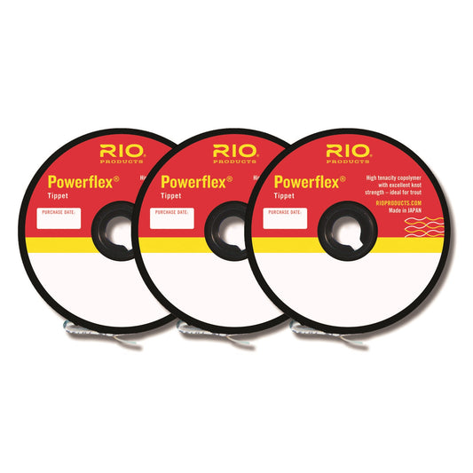 Rio Powerflex Tippet, 3 PACK, 4X-6X