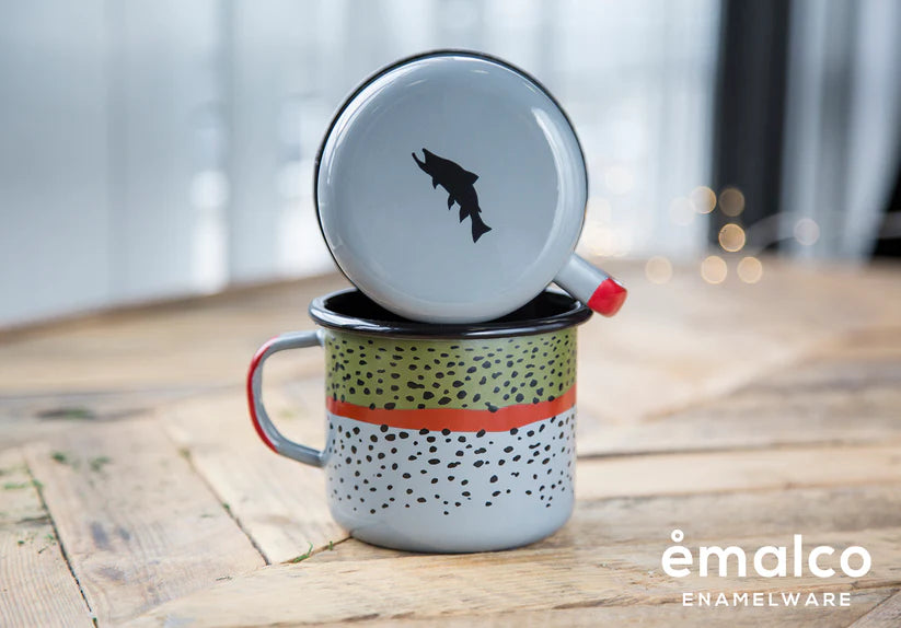 RepYourWater Enamel Camp Mug - Rainbow Trout Skin