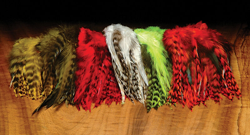 Strung 4-6" Grizzly Variant Saddle Hackle