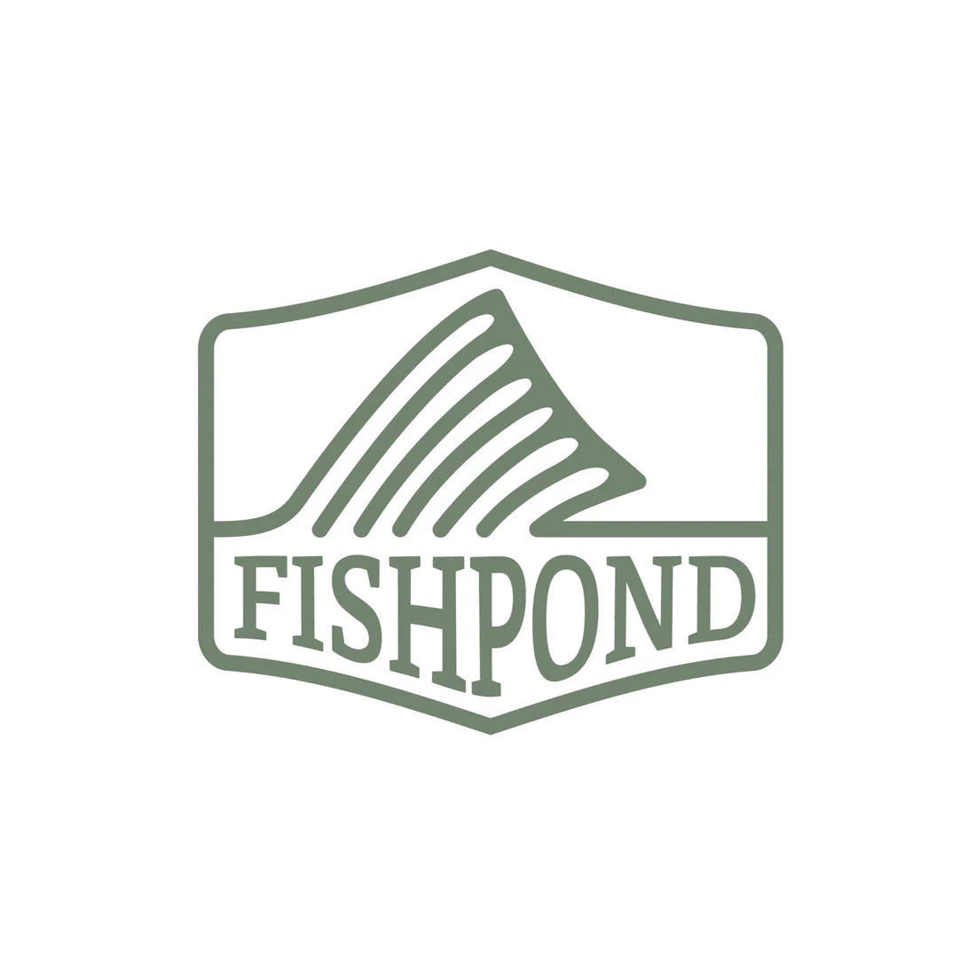 Fishpond Thermal Die Cut Sticker - Dorsal Fin 4"