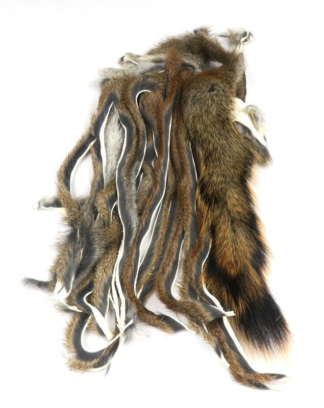 Complete Micro Stripped Pine Squirrel Hide, Natural